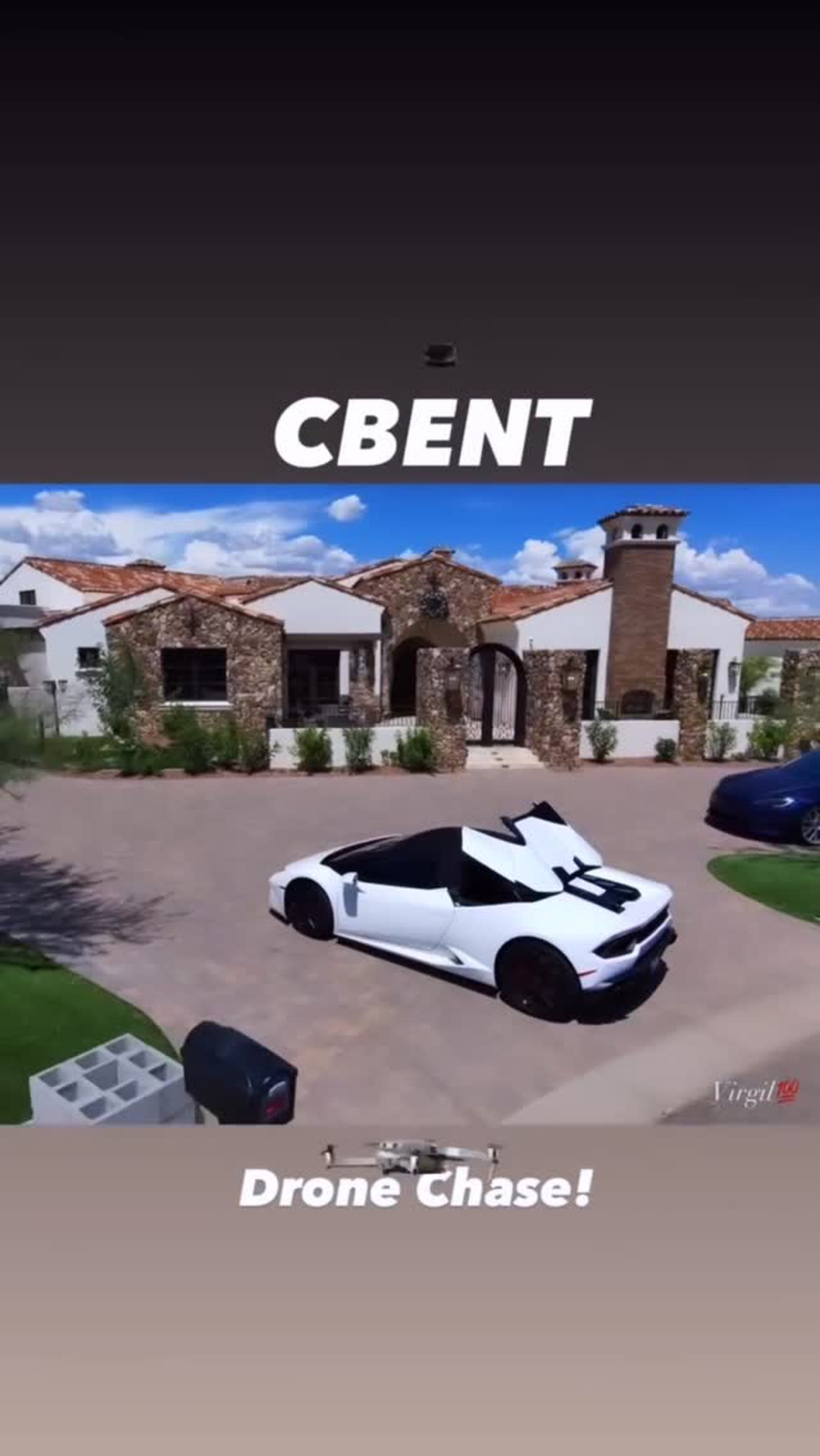 Drone chasing a car