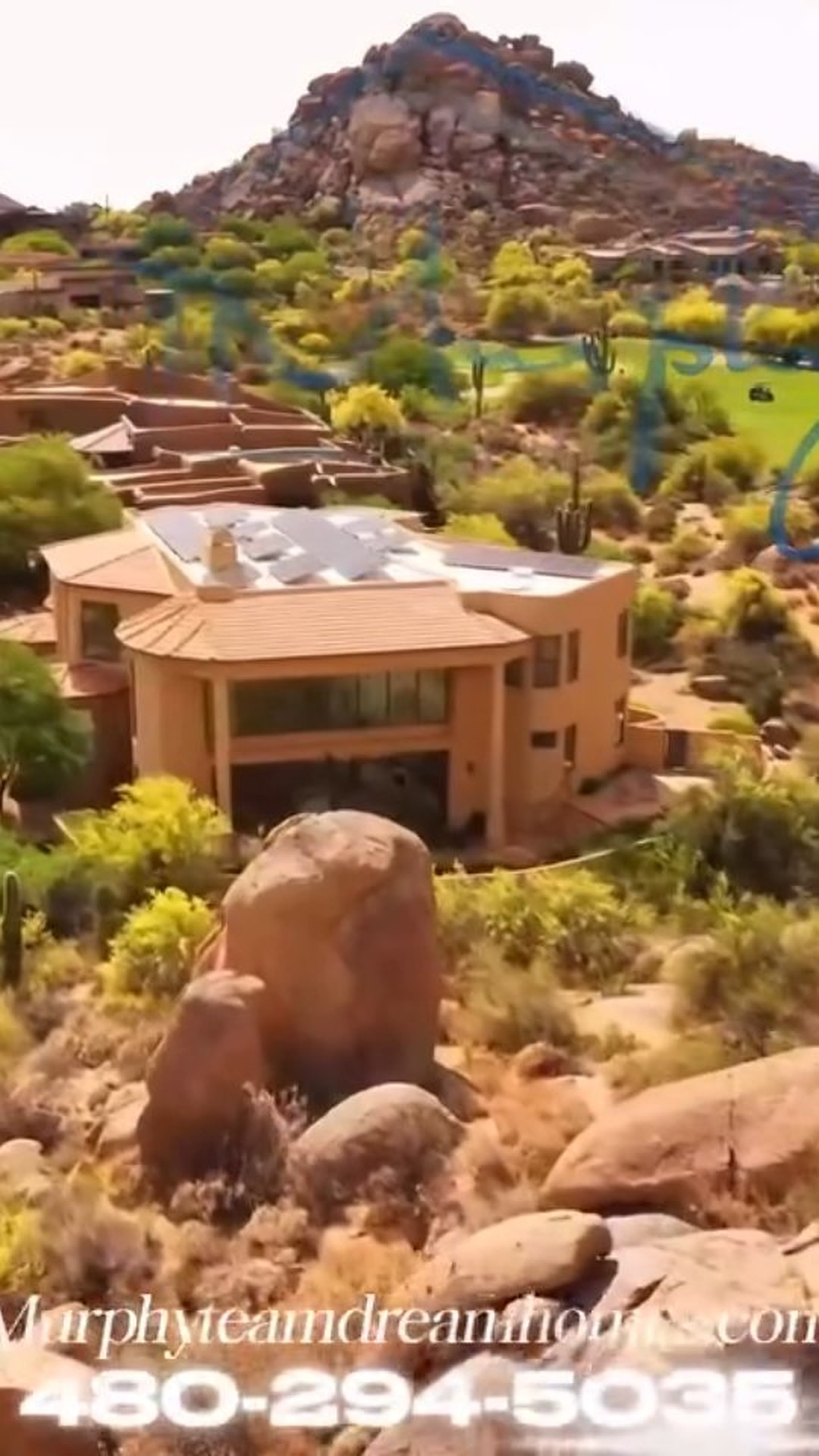 Aerial view of a luxury Scottsdale home