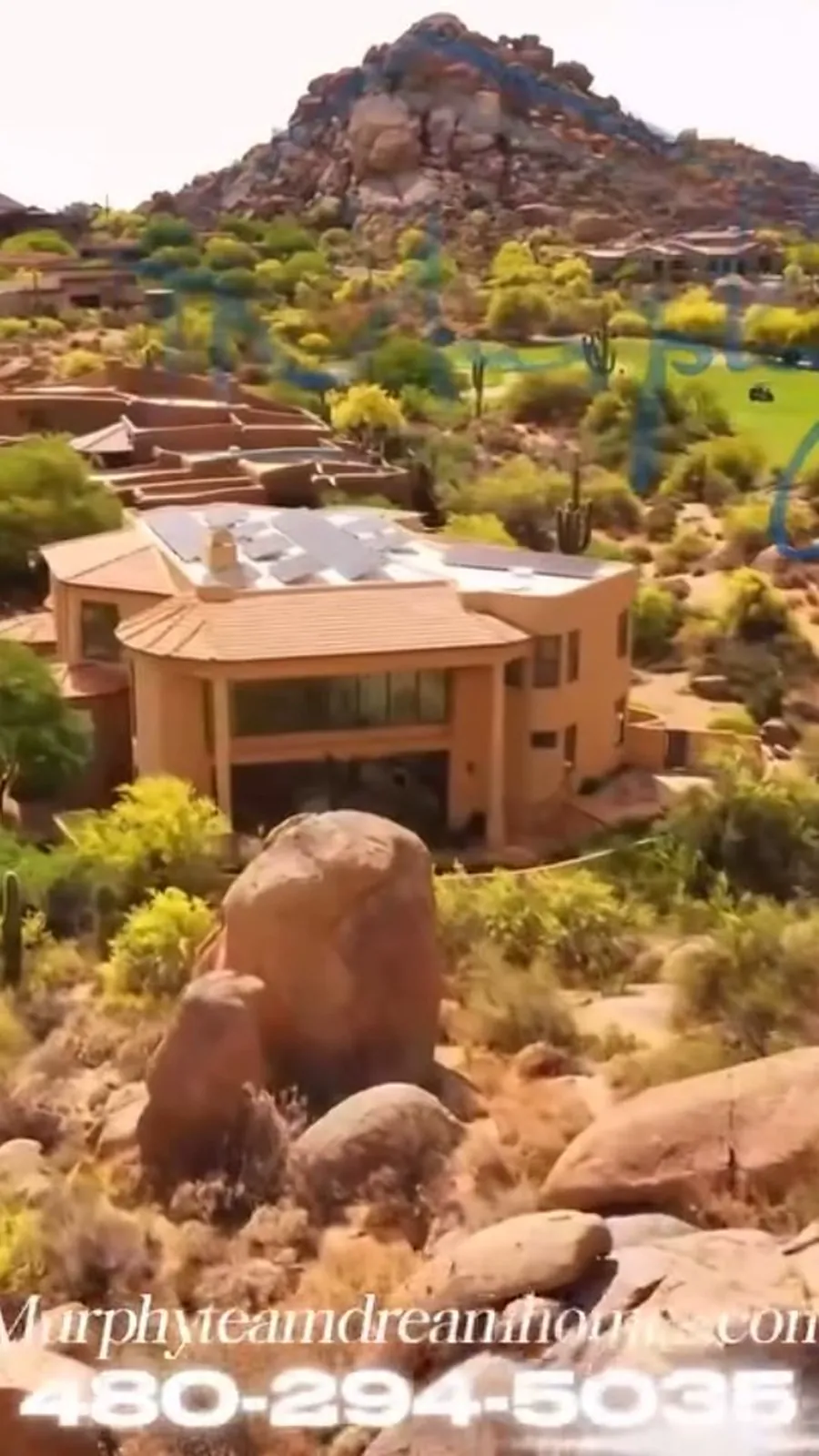 Aerial view of a luxury Scottsdale home